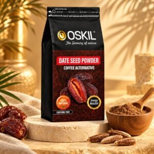 OSKIL 100% Natural Date Seed Coffee Powder Packet- 250G|Energy Booster|Non Acidic, Caffeine Free,