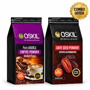 Pure Arabica Coffee Powder & Caffeine Free Date Seed Powder Combo