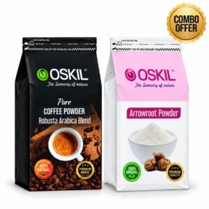 Robusta Arabica Blend Coffee Powder & Arrowroot Powder Combo