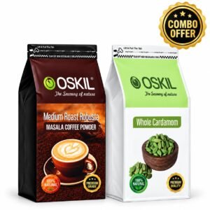 Robusta Masala Coffee Powder & Whole Cardamom Combo